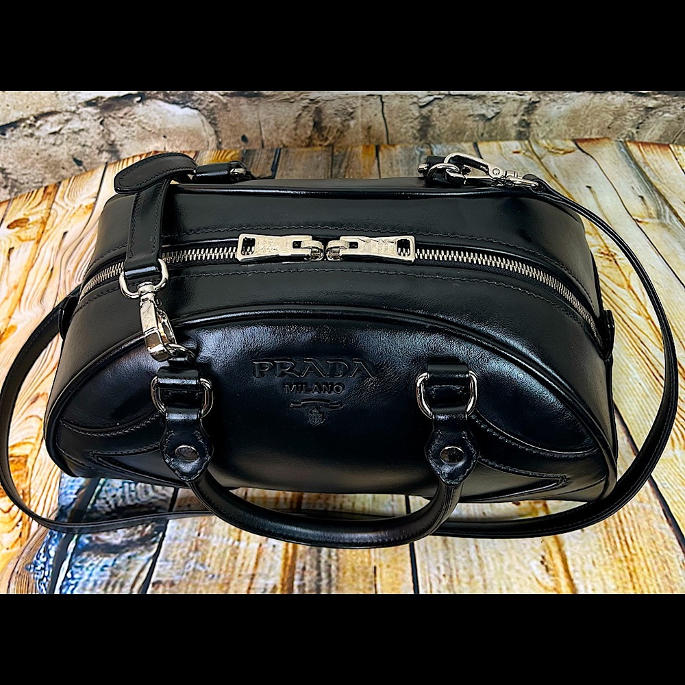 Prada Black Leather Satchel - Picture 10 of 16
